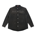 DENIM STYLE LONG SLEEVE OVERSHIRT - VINTAGE WASH BLACK