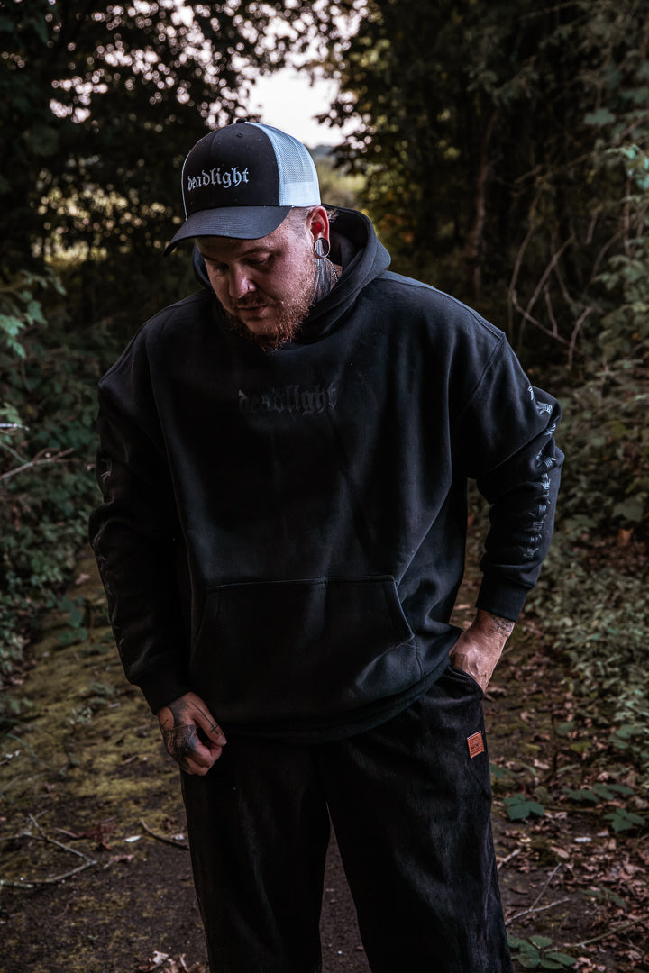 DARKER STILL BARBED WIRE HOODIE - BLACK
