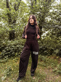 ALTERED LOGO WIDE LEG JOGGERS - BLACK