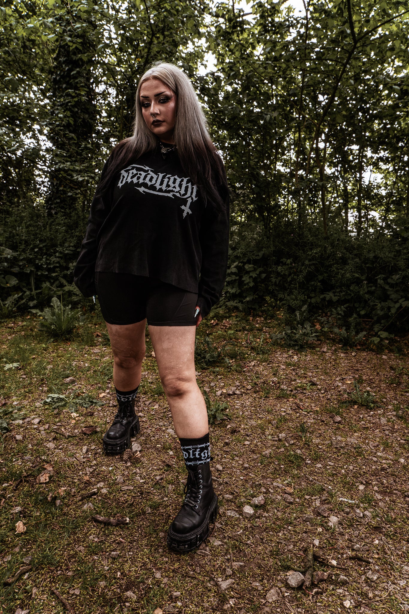 ALTERED LOGO CYCLING SHORTS - BLACK