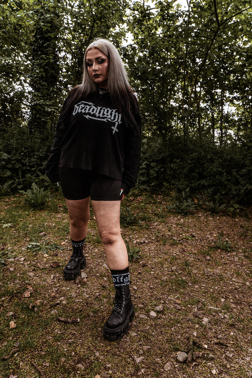 ALTERED LOGO CYCLING SHORTS - BLACK