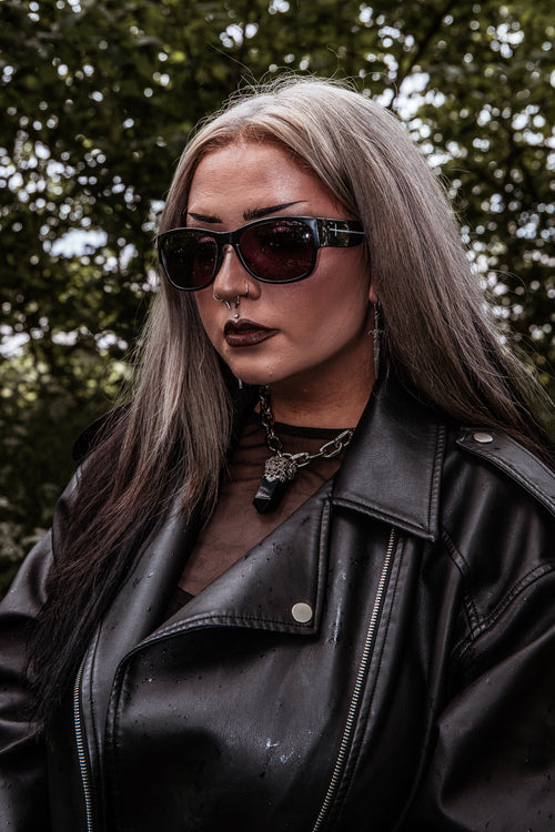 ALTERED LOGO SUNGLASSES - BLACK