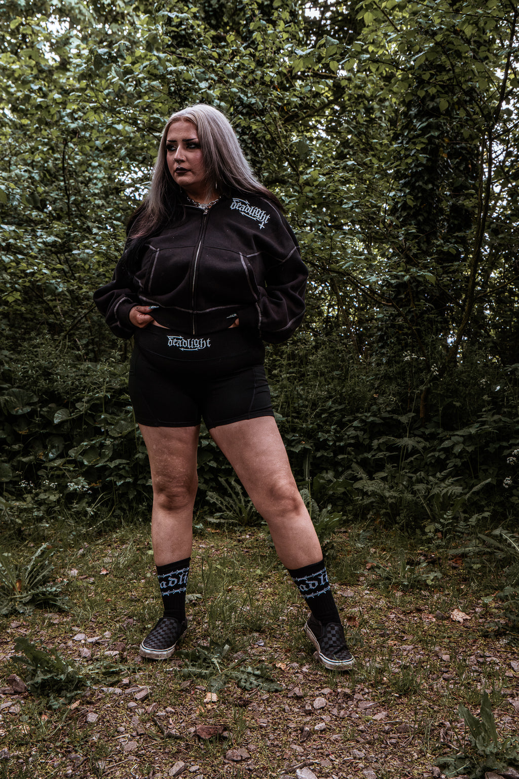 ALTERED LOGO CYCLING SHORTS - BLACK