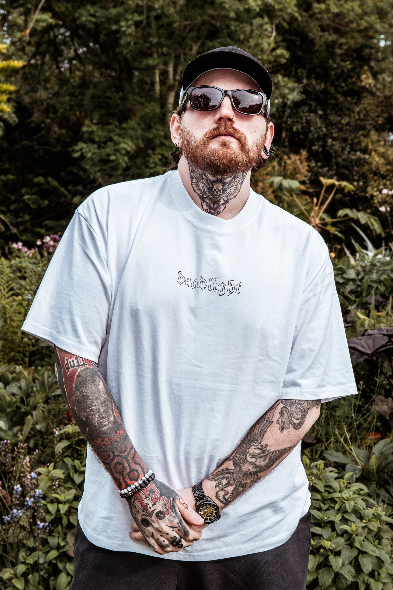 DEADLIGHT HOLLOW LOGO TEE - WHITE