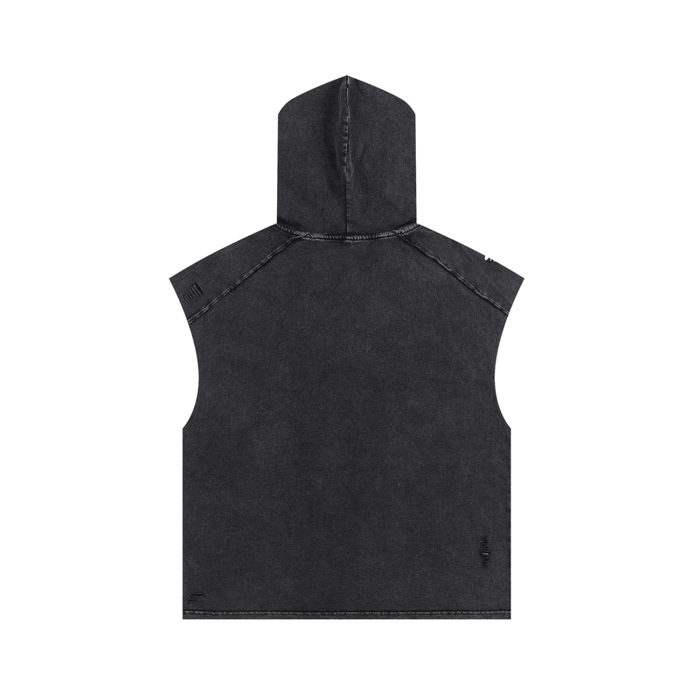 DEADLIGHT LOGO HOODED TANK - SNOW WASHED BLACK