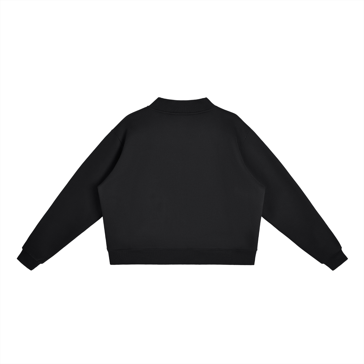 DEADLIGHT HOLLOW LOGO MOCK NECK SWEATER - BLACK