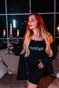 DEADLIGHT SPIDER SLEEVELESS DRESS - BLACK