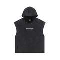 DEADLIGHT LOGO HOODED TANK - SNOW WASHED BLACK